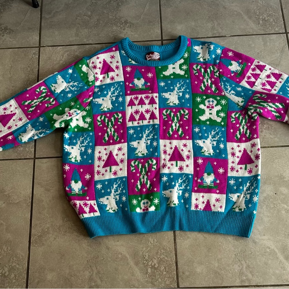 Party Sweater Ugly Christmas Festive Design SZ 2XL - Picture 11 of 14